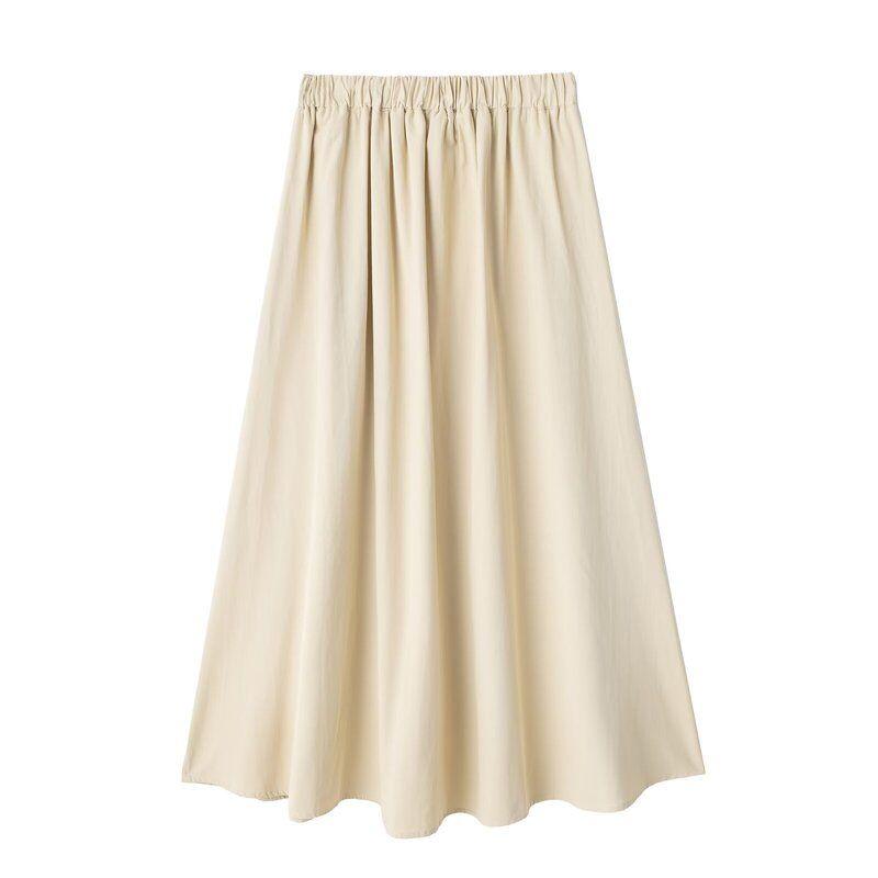 Fashion Style 2024 Summer New Arrival Women's Fashion Casual Easiest for Match Minimalist Layer Midi Skirt Skirt 8741070