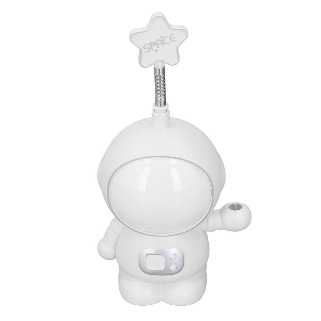 LED Schreibtischlampe 2 Beleuchtungsmodi Augenschutz USB-Aufladung Astronaut Nachtlicht mit Bleistiftspitzer für Heimschreibtisch
