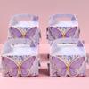 Butterfly Party Suitcase Candy Gifts Bags Biscuit Packing Bag Happy Birthday Party Decor Kids Baby Shower Girl ButterflySupplies