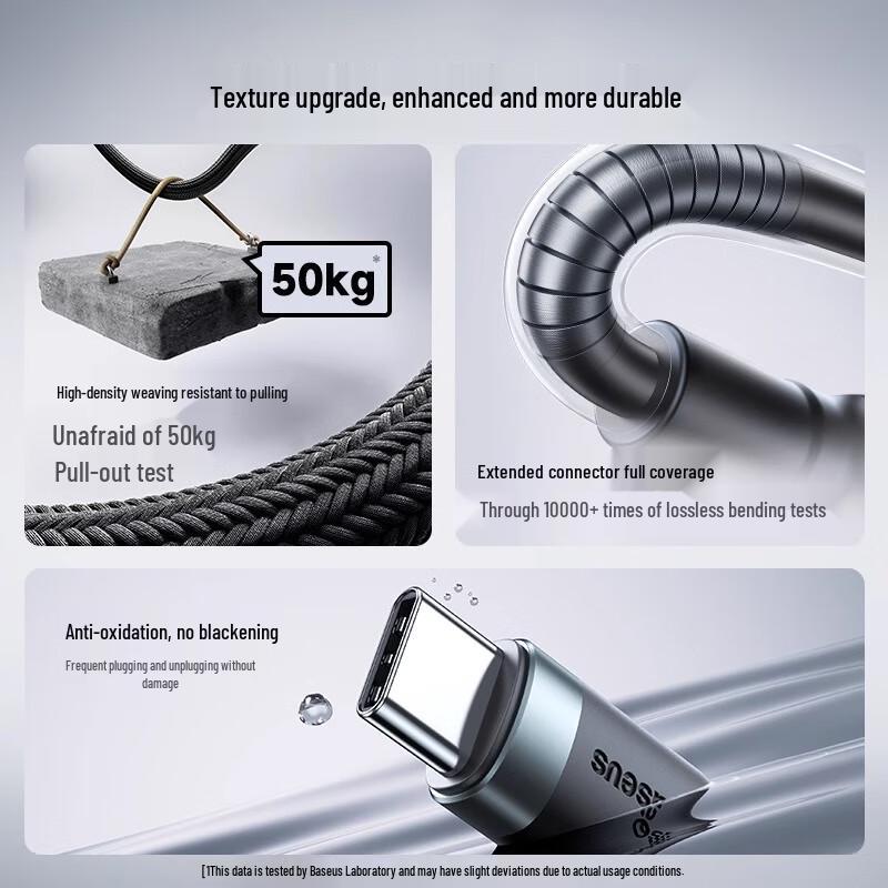 Baseus Cablu de Încărcare Rapidă PD Type-C la Type-C 60W