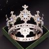 Party Prom Birthday Cake Crown Small Tiaras for Doll Green Pink Diadem Bridal Wedding Hair Jewelry Tiaras Head Ornaments