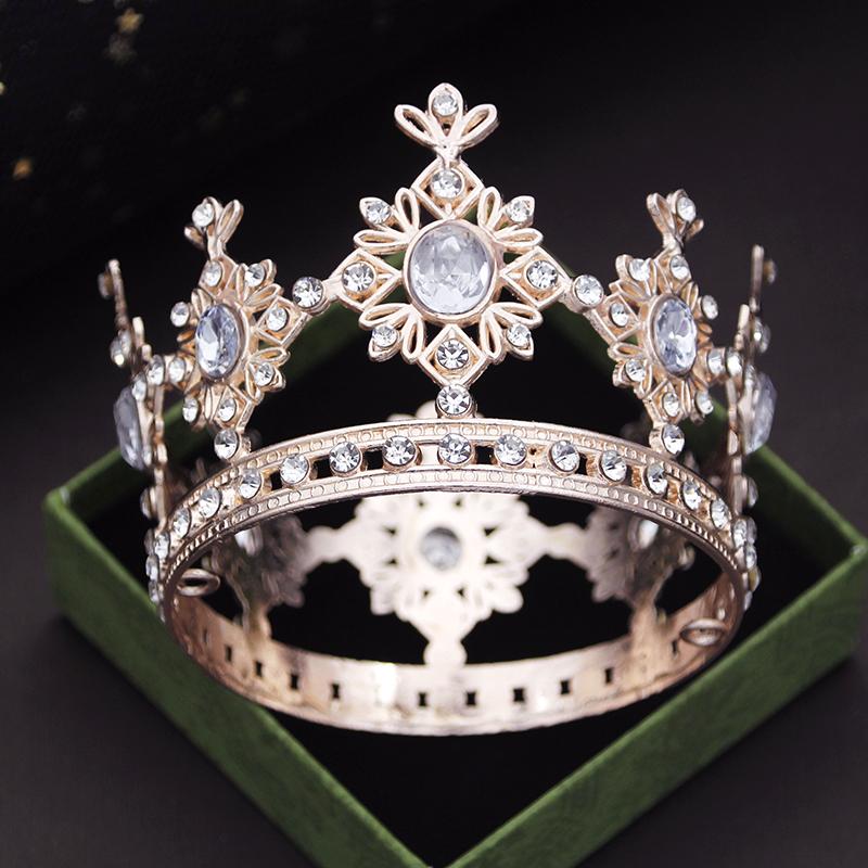 Party Prom Birthday Cake Crown Small Tiaras for Doll Green Pink Diadem Bridal Wedding Hair Jewelry Tiaras Head Ornaments