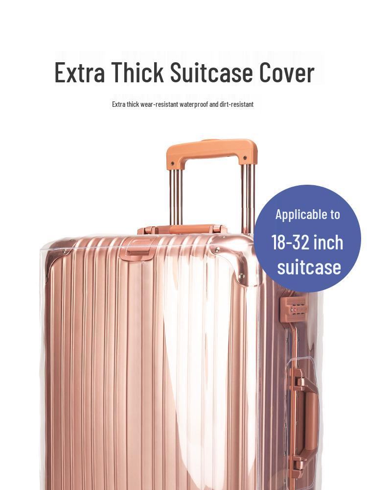 Thickened PVC Anti-Fall Transparent Dust Cover for Check-in Suitcases