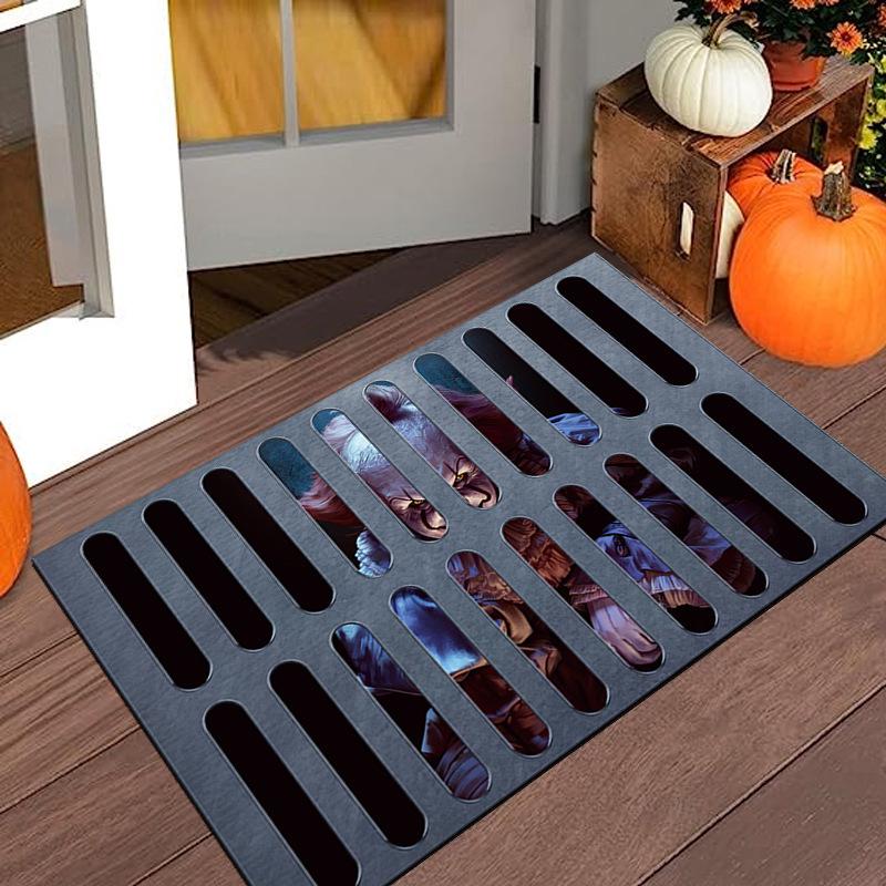 Decorative Clown-Themed Dirt-Resistant Door Mat for Entryway or Living Room