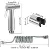 Handheld Bidet Sprayer with Bracket Holder 59in ABS Flexible Telescopic Shower Hose for Water Plumbing Toilet Bidet Sprayer Gun