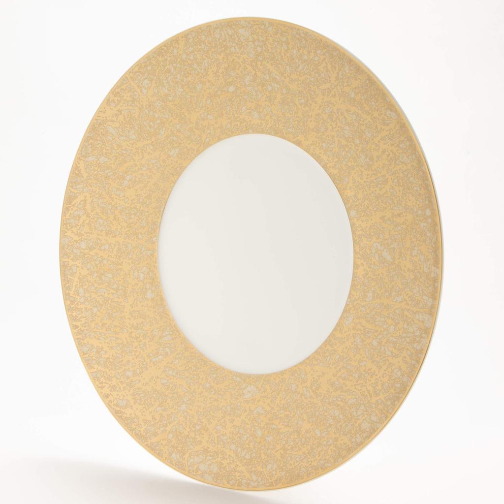 NARUMI Plate Washi 27cm Gold Stylish Elegant Flat Plate Rim Made in Japan (Gold) 51357-5664