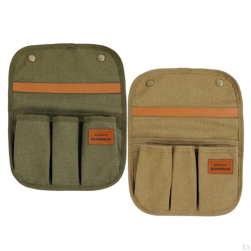 Beach Armrest Organizer Holders Foldable Canvas Holder Seat for Camping Dorm Picnic Drinks Phone