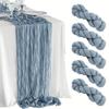 5pcs Handmade Polyester Table Runners, Versatile Cloth Table Runner Set, for Wedding, Bridal Shower, Birthday, Bachelor Party, and Special Occasions