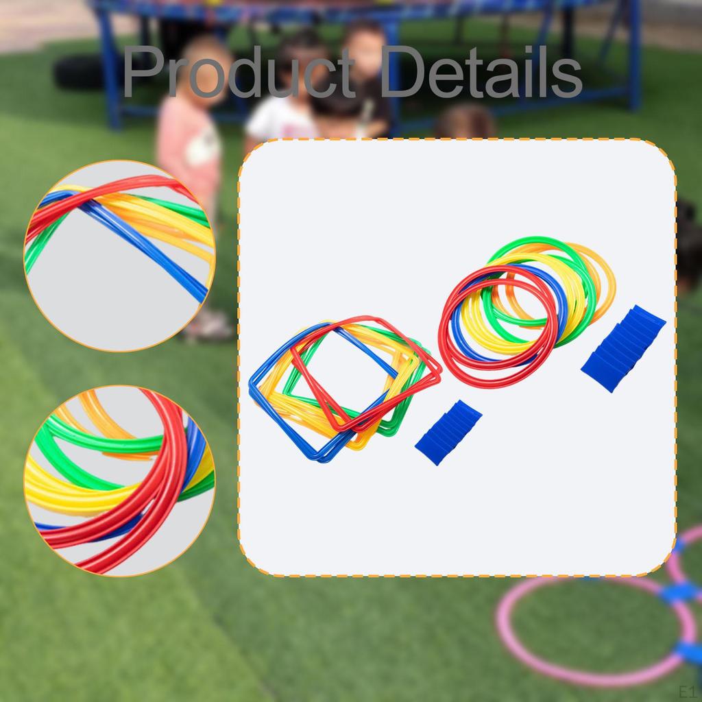 Hopscotch Game with Connectors Outdoor Indoor Balance Agility Training Obstacle Course for