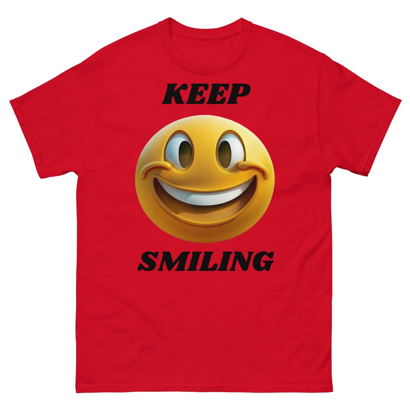 Spread Positivity Everywhere: Embrace Joy with Our Unisex Fit Smiling Graphic Tee (Black) L
