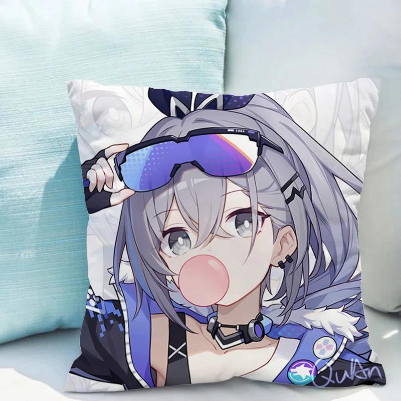 Honkai Star Rail X Cushions Covers Double-sided Printing Cushion Cover X Short Plush Decoration Living Room Car Sofa