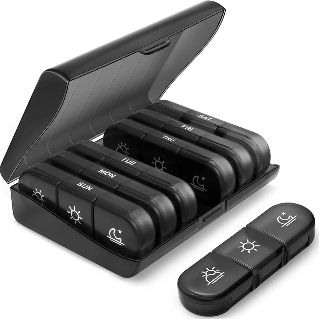 Portable Pills Organizer Case 7-days 3 Grids PillBox Tablet Storage Container Weekly Medicine Pill's Box Case Drug Dispense