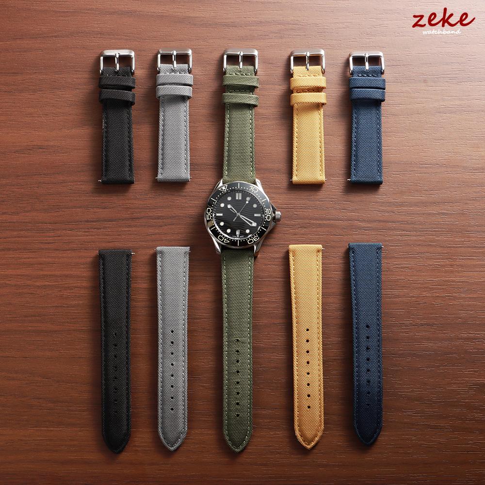 20mm 22mm Waterproof Sailcloth Watch Strap Two-Sided Nylon Watchband Men Quick Release Bracelet for Samsung Galaxy Watch 7/6/5/4