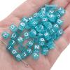 Colorful Acrylic Square Beads: English & Russian Letters for Handmade DIY Bracelets & Jewelry Accessories