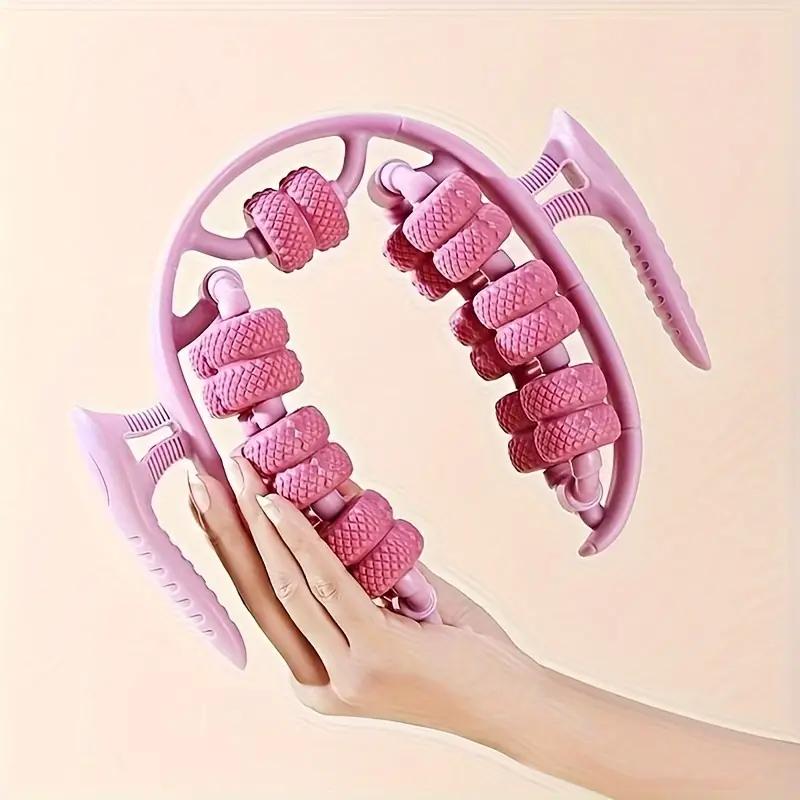 

Колесо кольцевой зажим для ног Массажер Расслабляющий Пластиковый ролик для ног Тренажер для мышц Йога Меридиан Массажер кольцевой зажим для ног 1PCS