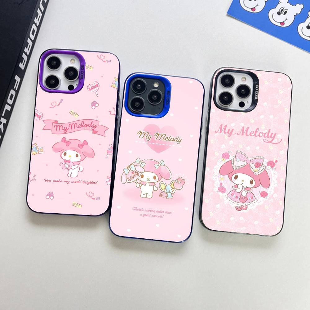 Cute M-My M-Melodys Phone Case For IPhone 17 16 15 14 13 Pro 12 11 Pro Max PLUS Color Back Cover