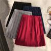 Original Japanese School Style A-Line Pleated Midi Skirt for Women