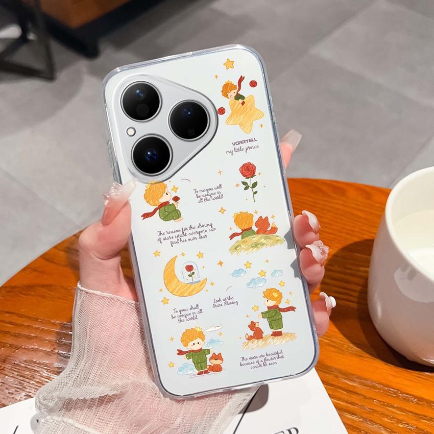 For Huawei Pura 80 70 Pro Plus Ultra Honor X6C 8C Phone Bags Cute Big Eyed Black Cat Patterns Luxury Transparent Lens Protection Case For Huawei Shell