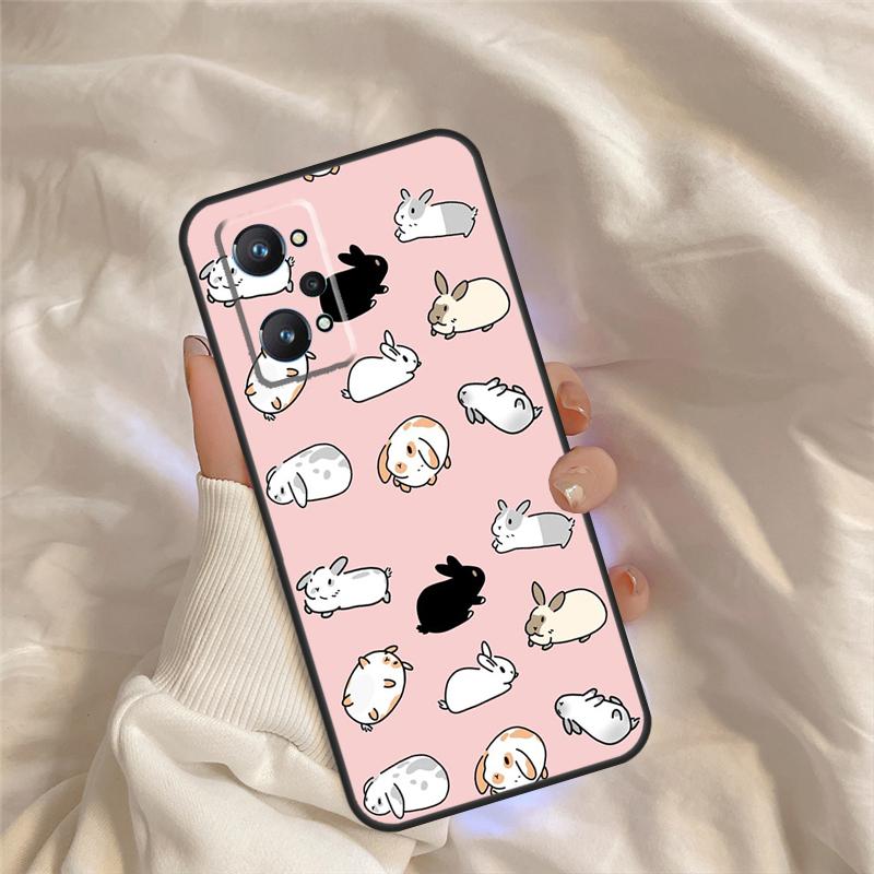 Bunny Rabbits Case For Realme 15 14 11 12 13 Pro Plus C65 C67 C71 C63 C61 C55 C51 C53 C35 C75 GT6 GT7 Pro