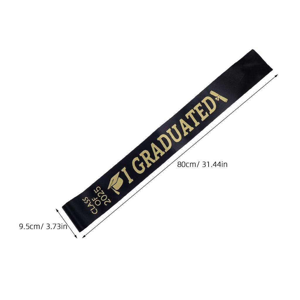 Graduation Sash Class of 2025 Elegant Adjustable Senior Sash for Women Bachelor Graduation Party Decor Ribbon Etiquette Belt