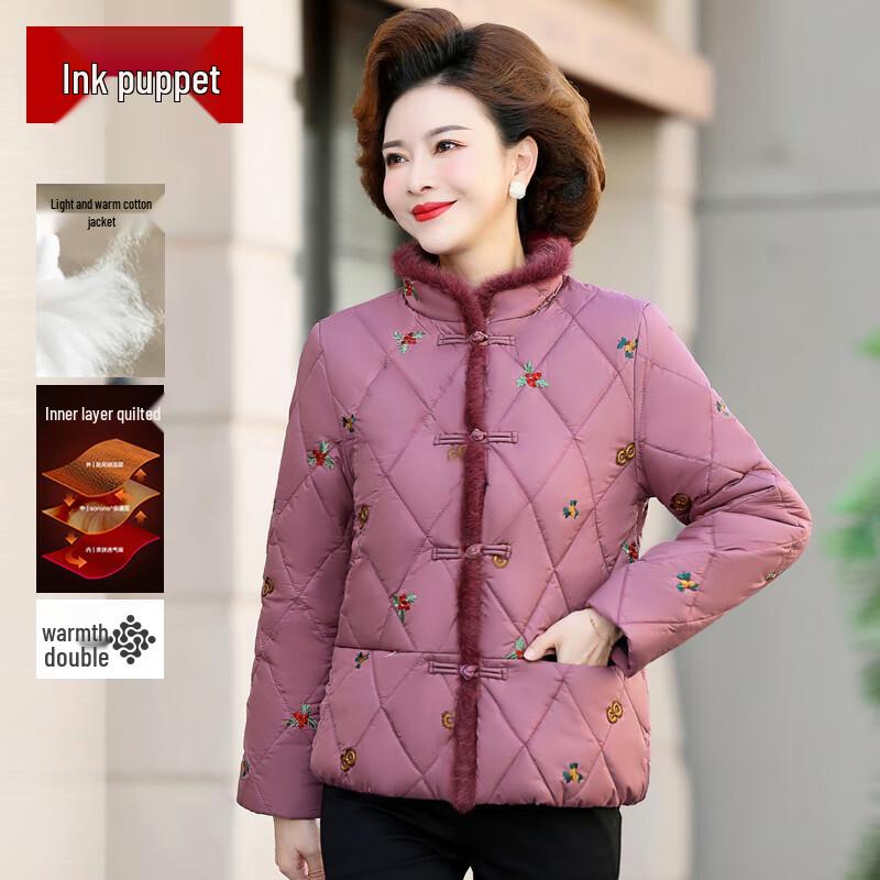 

Women s Mid-Aged Winter Plush Cotton Jacket 2XL