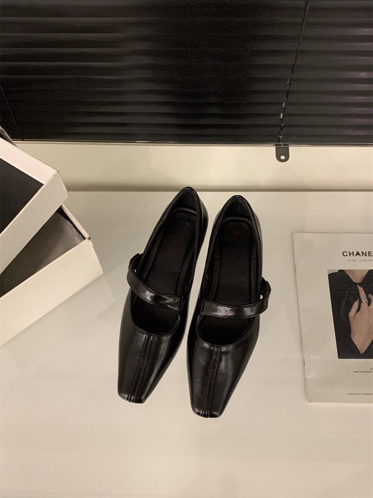 

Туфли Мэри Джейн с леопардовым принтом на грубом каблуке, женские туфли, новинка весны и осени 2024 года, универсальные красные вечерние туфли с французской квадратной головкой 40 чёрный