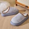 Fashion Fashion Faux Suede Plush Slippers Women Non Slip Platform Cotton Slippers for Woman Indoor Fur Warm House Fur Slides Mujer