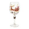 Christmas Stemless Wine Glasses Holiday Glassware Christmas Glass Art Cup for Coffee Cocktails Whiskey Soda