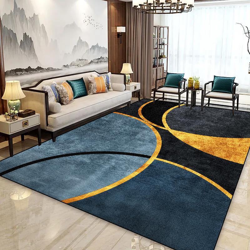 Modern Luxury Large Area Rugs for Living Room Decoration Geometry Carpet Comfortable Soft Bedroom Bedside Rug Non-slip Doormat