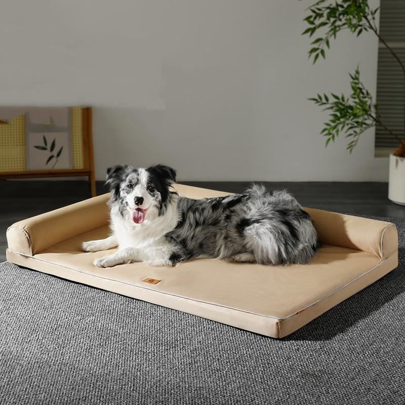 Winter Dog Beds for Dogs,Waterproof Dog Bed,Big Pet Bed with Washable Removable Waterproof Pillow Cover and Anti-Slip Bottom