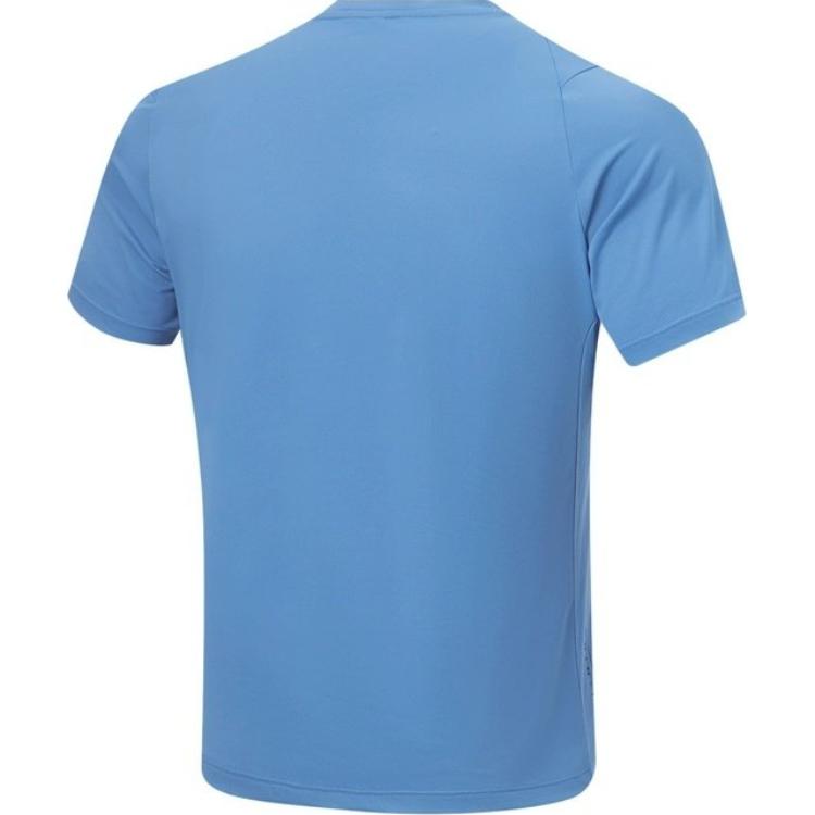 Li Ning Fitness Series Einfarbig Rundhals Bequem Vielseitig Atmungsaktiv Lässig Kurzarm T-Shirt Herren T-Shirts Paris-Blau ATST023-2