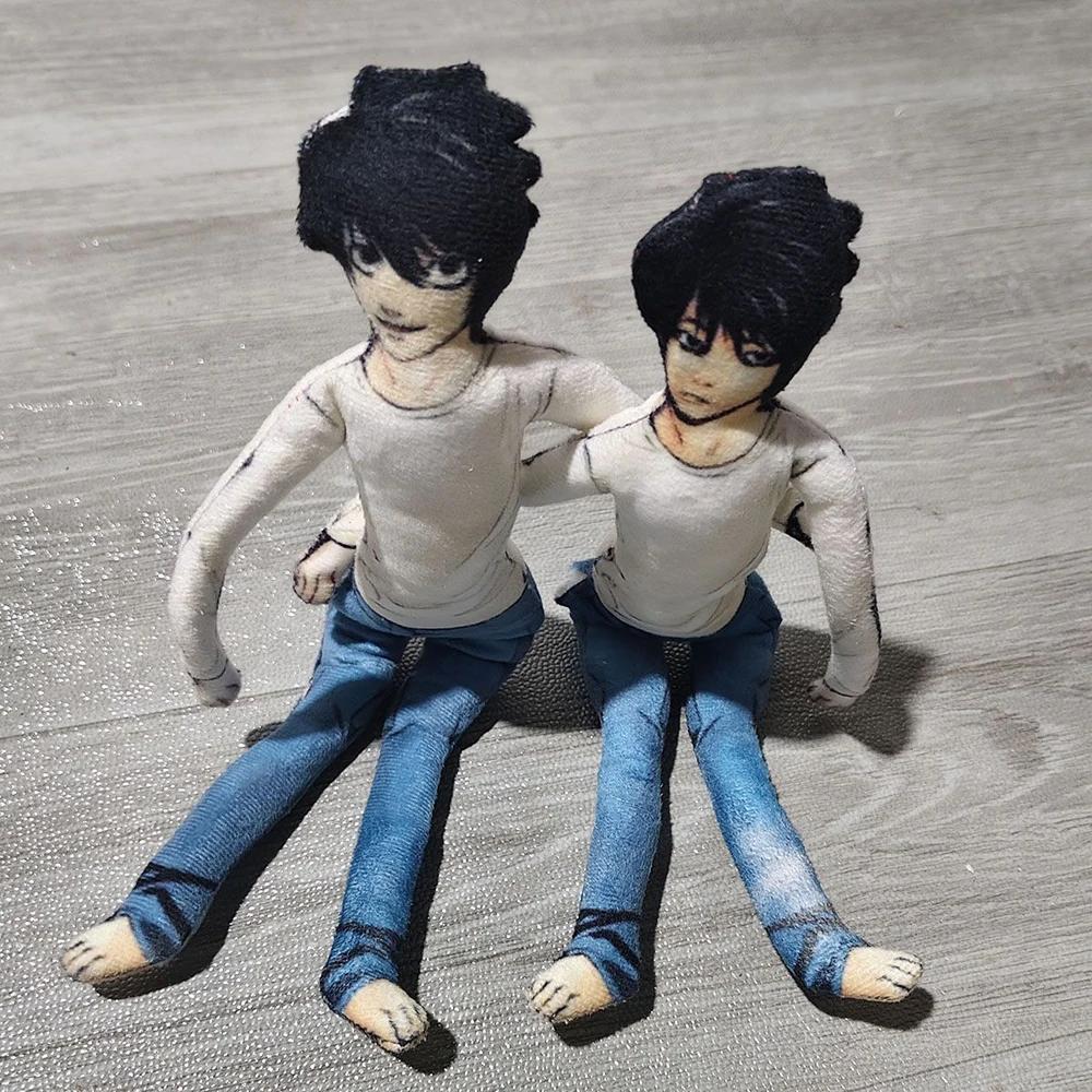 Anime Death Note L.Lawliet Bambola Cosplay Peluche Bambole Ripiene Astratte Articolate Flessibili Decorazione Stanza Mascotte Halloween Morbidi Oggetti di Scena
