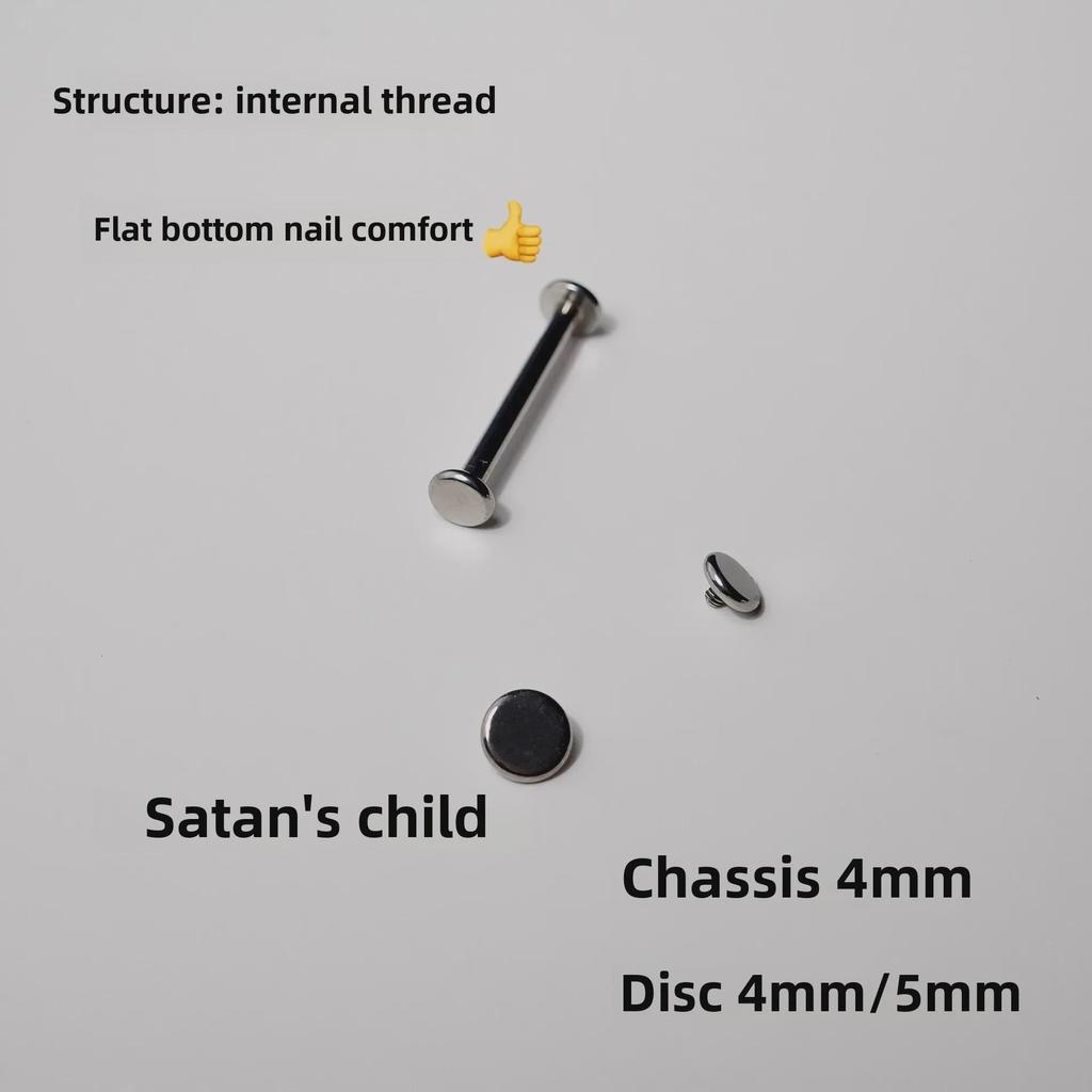 Plochý jazykový nehtový strop Vysoký komfort Titanová ocel Jazykový kroužek - Piercingové šperky proti hyperplazii