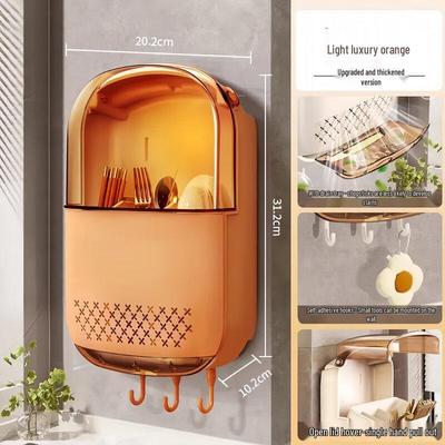 ZISIZ Wall-Mounted Chopstick & Utensil Holder