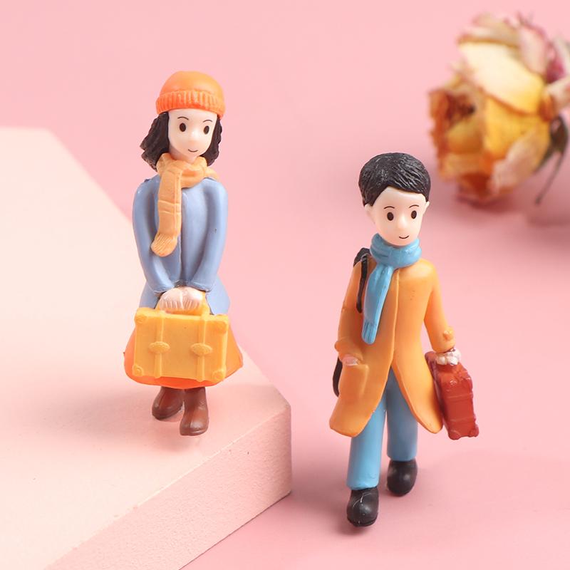 2 Pieces Of Couple Doll Toy Model Doll Decoration Miniature Home Diy Decoration