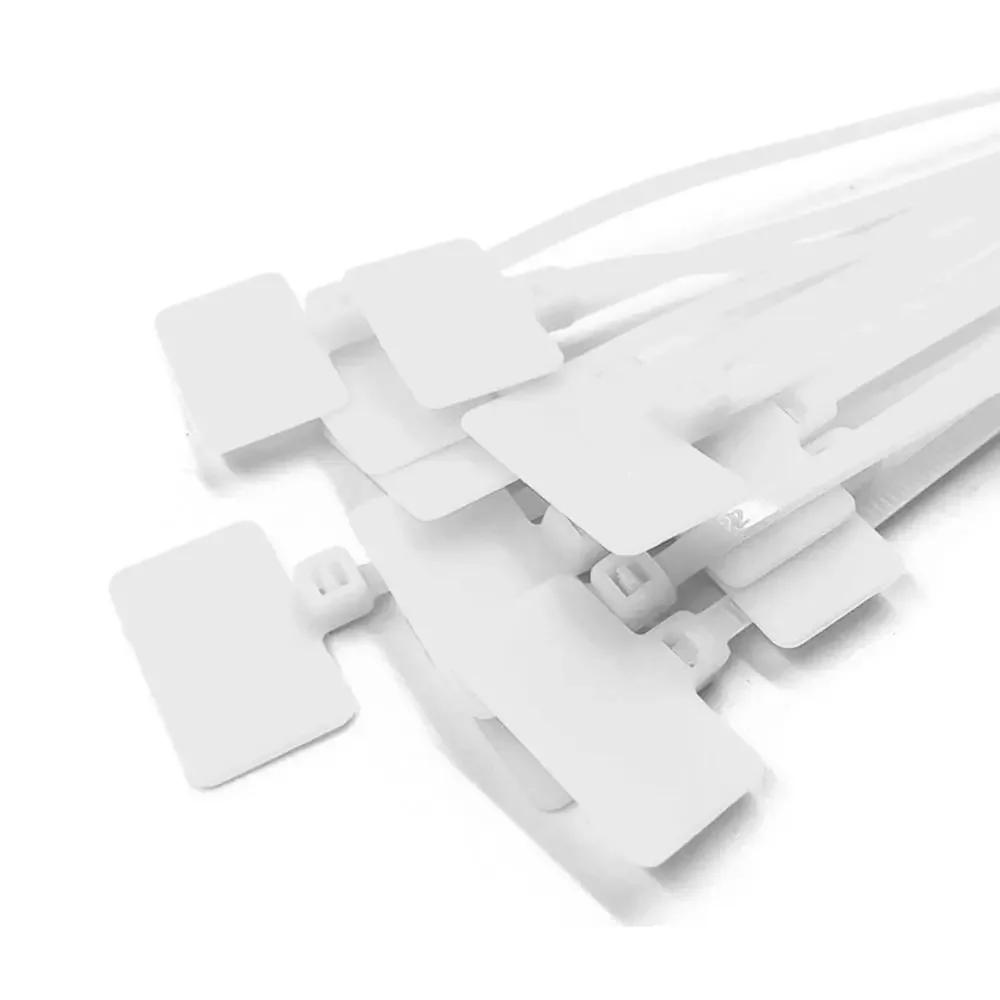 100pcs Plastic Label Markers Tag Labels Self-locking Zip Ties Cable Tag Nylon Ties Cable Ties Colorful Tag