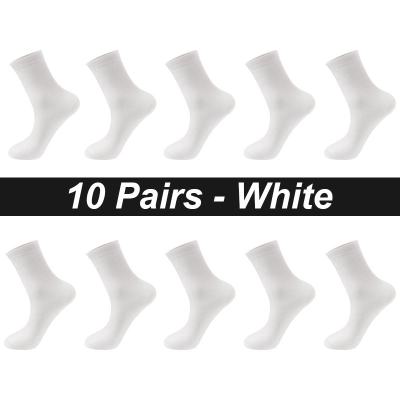 Lot de 10 paires de chaussettes pour homme en coton peigné, noires, décontractées, respirantes, de haute qualité, grandes tailles (38-48)