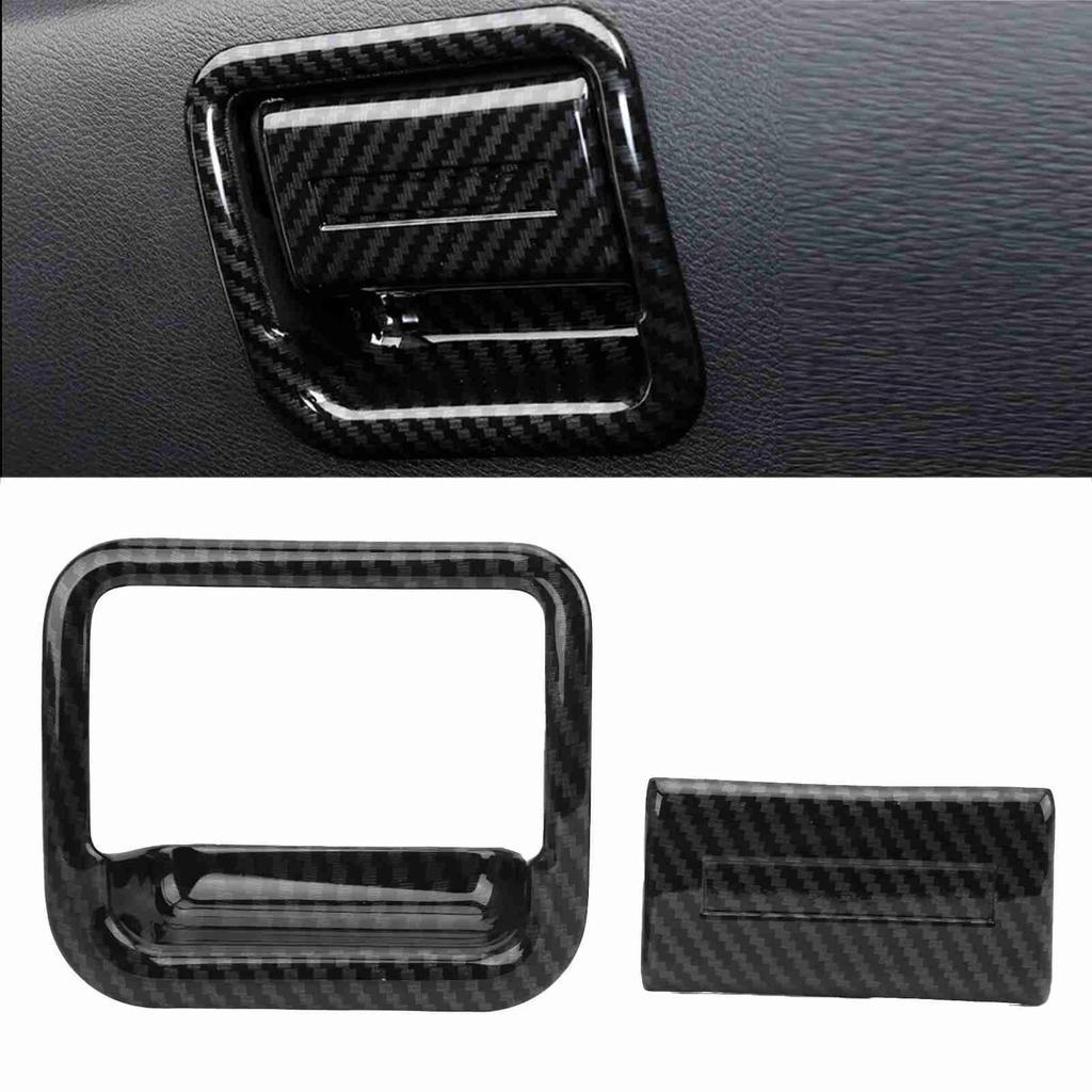 CoPilot Handskfackshandtag Kåpa Trim Kolfiberkorn Passar för Nissan Navara Frontier NP300 20152019