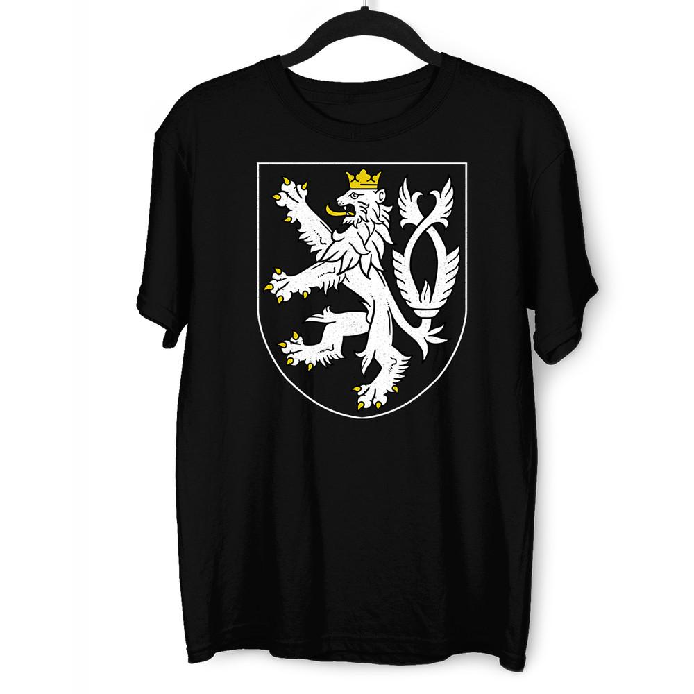 The Coat of Arms of The Czech Republic Political Crew Neck Czechia T-Shirt