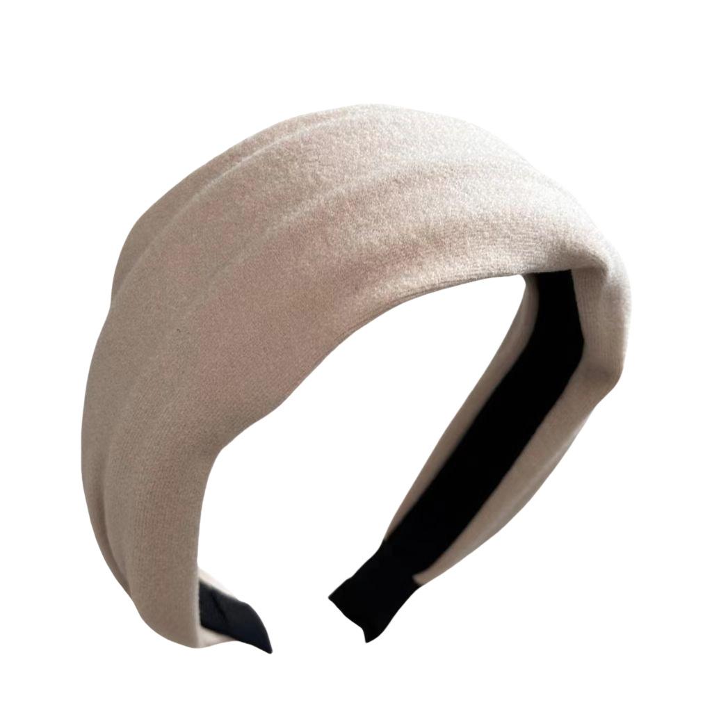 Wide-brimmed Headband for Women, High-grade Pure Color, Versatile Headband, High Skull Headband, Face Wash and Makeup Pressing Hairpin Headdress
