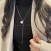 pull-out pearl long necklace women's design sense personality simple versatile temperament neck chain sweater chain