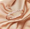 Roman Numeral Rhinestone Bangle Titanium Steel Fade Resistant Bracelet for Women Minimalist Luxe Gift for Friends