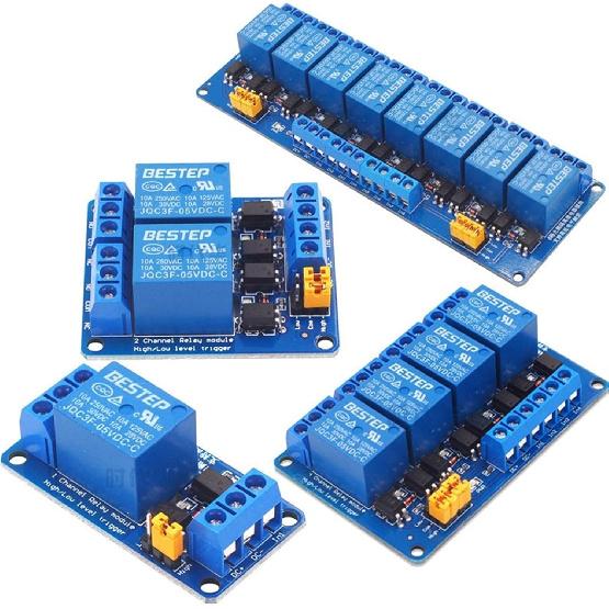 3V 3.3V 1/2/4/8 Channel Relay Module High and Low Level Trigger Dual Optocoupler Isolation 1 Channel Relay Module