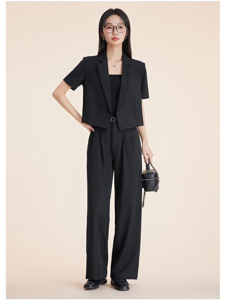 Women's 2025 Thin Short Sleeve Blazer Suit - Summer High-End Professional Wear