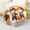Chibi Harry Potter Friends Portable Automatic Umbrella Compact 8-Rib Design Foldable Design for Outdoor Daily Use Compact Folding Umbrella