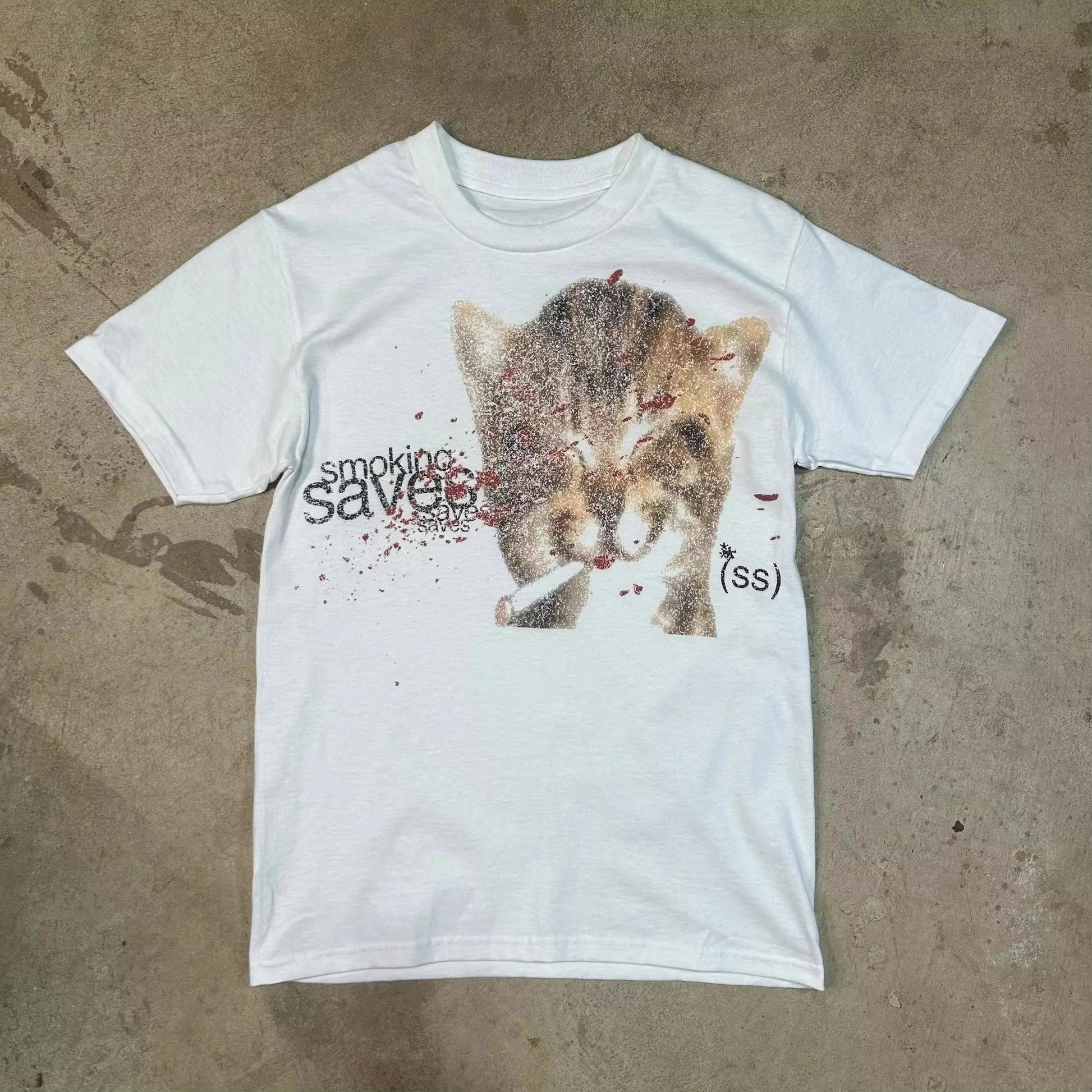 

Vintage Pattern Printed Tshirt Y2k Top 2026Luxury Fashion Casual Oversized Tshirt Summer Printed Cotton Suitable for Men Women M