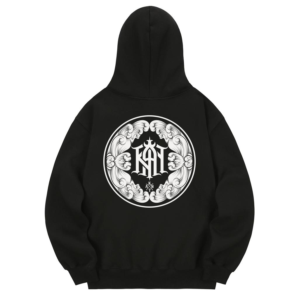 Khb0118 Flower Khan Fleece-Lined Hoodie - Black