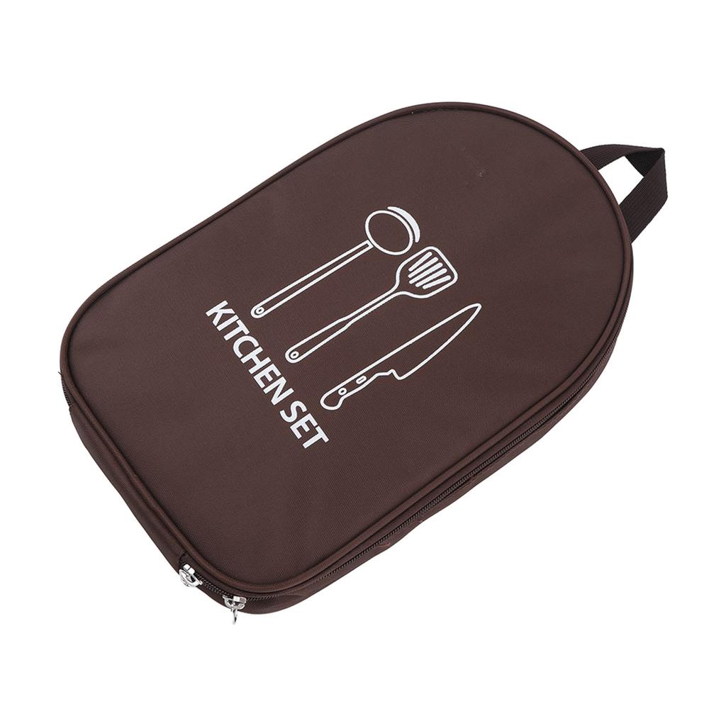 Camping Utensil Bag Canvas Cookware Knife Storage Bag Portable Tools Travel Bag for Outdoor BBQ