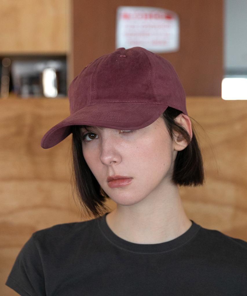 Chaebteo Signature Peach Ball Cap - Burgundy