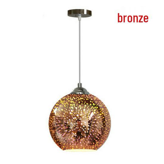 3D LED Colorful Glass Pendant Light - Nordic Minimalist Design for Dining, Shop, Restaurant, or Bedroom